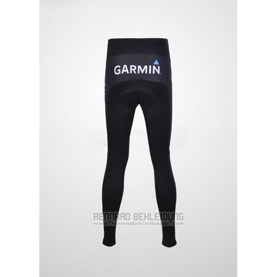 2011 Fahrradbekleidung Garmin Cervelo Blau und Wei Trikot Langarm und Tragerhose